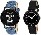 RPS FASHION WITH DEVICE OF R Analogue Black Dial Men's Watch, Pack Of 2