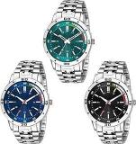 RPS FASHION WITH DEVICE OF R Boy's Analog Multicolour Dial Metal Watch Combo Pack Of 3