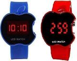 S S TRADERS Digital Unisex Child Watch Red Dial Pack Of 2