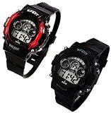 S S TRADERS SS Black, Red Sport With 7 Lights Week Display In Round Dial Digital Unisex Watch