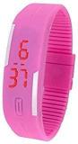 S S TRADERS SS Unisex Digital LED Watch Bracelet With Adjustable Band Pink