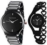 Sajavat Enterprise Analogue Round Black Dial Unisex Watches Pack Of 2 _Combo Couple