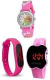 Sba Prime Digital Unisex Child Watch Multicolored Dial Pack Of 3