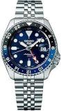 Seiko Analog Stainless Steel Blue Dial Silver Band Men's Watch SSK003K1