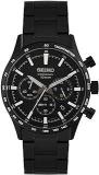 Seiko Stainless Steel Analog Black Dial Men's Watch Ssb415P1