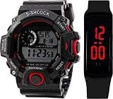 SELLORIA Digital Boy's & Girl's Watch Black Dial Pack Of 2