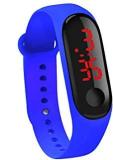 Shivsoft Digital Unisex Child Watch Black Dial Blue Colored Strap