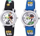 Shocknshop Analogue Girl's & Boy's Watch Pack Of 2 White Dial Multicolored Strap