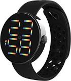 Shocknshop Stylish Rainbow LED Lights Digital Unisex Watch For Boys And Girls WCH12 Black, Blue, Grey, White