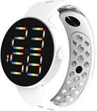 Shocknshop Stylish Rainbow LED Lights Digital Unisex Watch For Boys And Girls WCH12