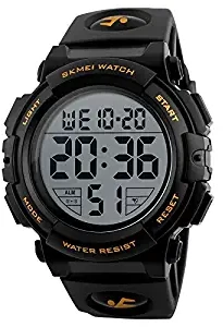 1258 Men Digital Big Dial 50M Waterproof Chronograph LED Chronograph Watch