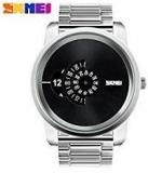 Skmei Analog Black Dial Unisex Watch 1171SIL