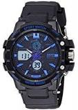 SKMEI Analog Digital Black Dial Men's Watch AD0990 BK BLUE