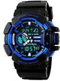 SKMEI Analog Digital Black Dial Men's Watch AD1117 BLK BLU