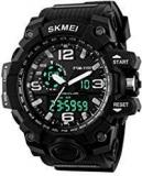 SKMEI Analog Digital Black Dial Men's Watch AD1155 BK WHITE