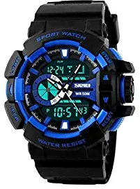 Analog Digital Black Dial Men's Watch