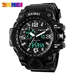 Analog Digital Quartz Men's Watch with Silicone Strap AD1155