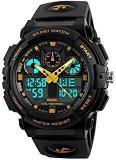 SKMEI Analog Digital White Dial Men's Watch 1270 Yellow