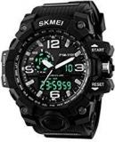 Skmei Analogue Digital Black Dial Men's & Boy's Watch Avs5634