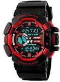 Skmei Analogue Digital Black Dial Men's & Boy's Watch Skm 1117 Red 02