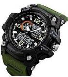 Skmei Analogue Digital Black Dial Men's & Boy's Watch Skm 1283 Green