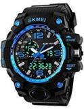 Skmei Analogue Digital Black Dial Men's Watch Ad1155 Blue