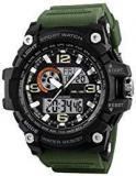 Skmei Analogue Digital Military Green Strap Men's & Boy's Watch 1283