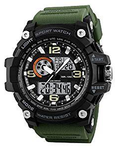 Skmei Analogue Digital Military Green Strap Men's & Boy's Watch 1283