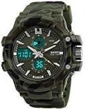 Skmei Analogue Digital Round Dial Military Print Sports Watch For Men & Boys