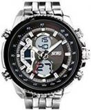 Skmei Black Sports Men's Business Double Movement Chronograph Steel Watch GM399BLK