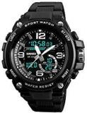 Skmei Blue & Black Analog Digital Multi Function With Free Bracelet Watch For Men & Boys