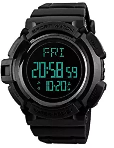 Skmei Classic Pedometer Health Monitor Black Digital Unisex Watch