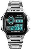 SKMEI Digital White Dial Men's Watch 1335 Silver