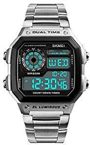 SKMEI Digital White Dial Men's Watch 1335 Silver