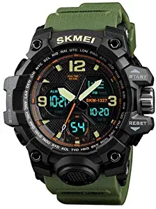 SKMEI Men's Addic Green Analogue Digital Multi Function Sports Watch with Bracelet Black Dial