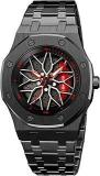 SKMEI Men's Digital Sports Watch Waterproof, Men's Watch New Wheels Rolling Creative Fashion 2359 Black Steel