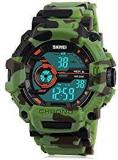 Skmei Multifunction Chronograph Military Blue Digital Sports Watch For Men Camo Green