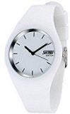 SKMEI Silicone Rubber Gel Quartz White Dial Unisex Watch