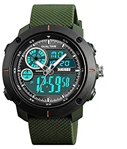 SKMEI T Analogue Digital Black Dial Men's Watch 1361 Green