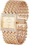 Skylofts 18K Gold Plated Metallic Strap Bracelet Women Watches Girls Watches