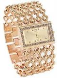 SKYLOFTS 18K Gold Plated Quartz Movement Analogue Gold Dial Women Watches & Girls Watch