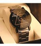 Skylofts Analogue Black Dial Men's And Women Stainless Steel Watch Men Size