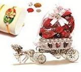 Skylofts Beautiful 10pc Chocolate Horse Decoration Piece Rakhi for Brother Rakhi Gifts for Brother