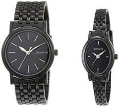 Sonata Analog Black Dial unisex Watch NM11418100NM01/NN11418100NM01