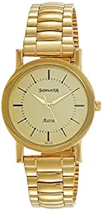 Sonata Analog Champagne Dial Men's Watch NM77049YM01 / NL77049YM01