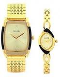 Sonata Analog Gold Dial Unisex Watch 70808069YM01