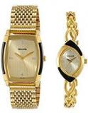 Sonata Analog Gold Dial Unisex Watch NK70808069YM01