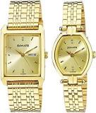 Sonata Analog Gold Dial Unisex Watch NL70078083YM02 / NL70078083YM02