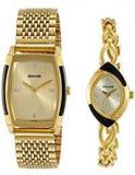 Sonata Analog Gold Dial Unisex's Watch NK70808069YM01