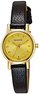 Sonata Analog Gold Dial Women's Watch NJ8976YL01W